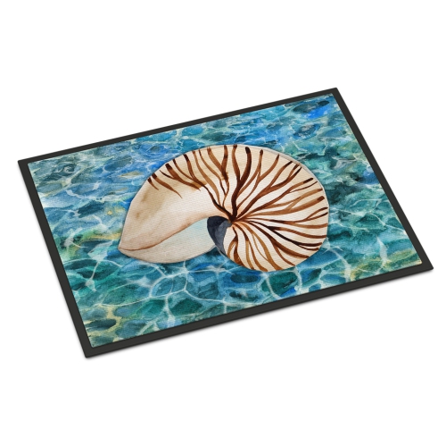 Caroline's Treasures BB5368JMAT Sea Shell and Water Indoor or Outdoor Mat 24x36, 24H X 36W, multicolor