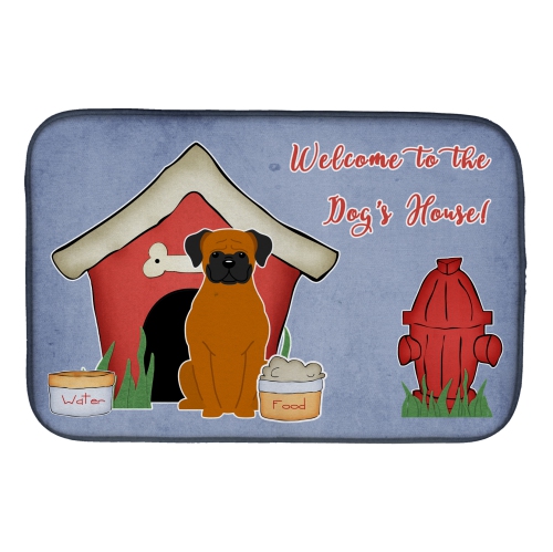 Caroline's Treasures BB2869DDM Dog House Collection Fawn Boxer Dish Drying Mat, 14 x 21", multicolor