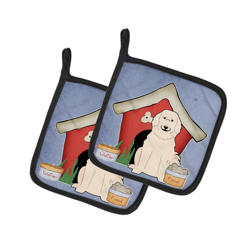 Caroline's Treasures BB2837PTHD Dog House Collection Great Pyrenese Pair of Pot Holders, 7.5HX7.5W, multicolor