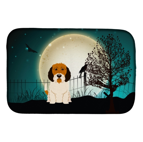 Caroline's Treasures BB2269DDM Halloween Scary Petit Basset Griffon Veenden Dish Drying Mat, 14 x 21", multicolor