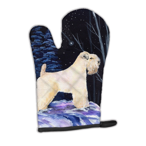 Caroline's Treasures SS8386OVMT Starry Night Wheaten Terrier Soft Coated Oven Mitt, Large, multicolor