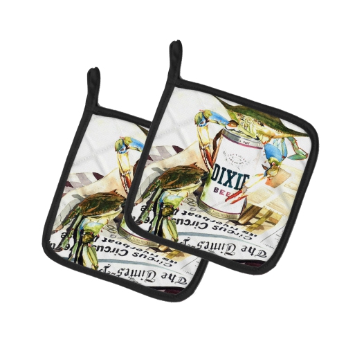 Caroline's Treasures 1015PTHD Dixie Beer Pair of Pot Holders, 7.5HX7.5W, multicolor