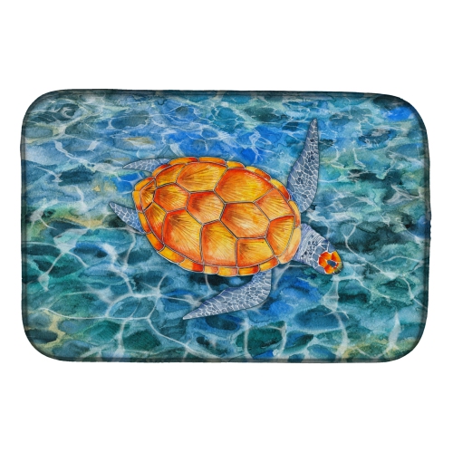 Caroline's Treasures BB5364DDM Sea Turtle Dish Drying Mat, 14 x 21", multicolor