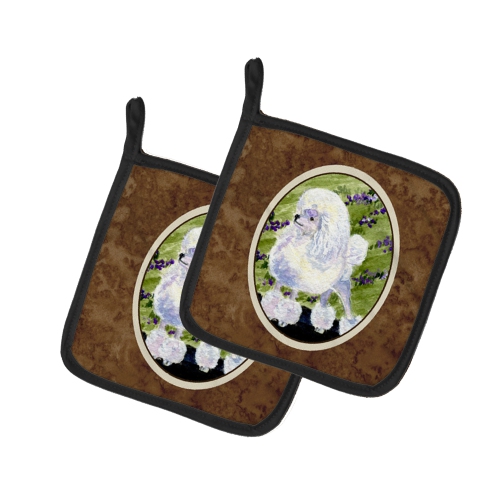 Caroline's Treasures SS8620PTHD Poodle Pair of Pot Holders, 7.5HX7.5W, multicolor