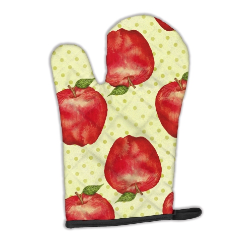 Caroline's Treasures BB7516OVMT Watercolor Apples and Polkadots Oven Mitt, Large, multicolor