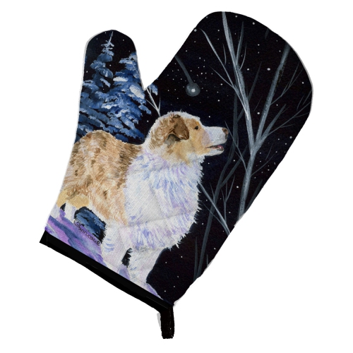 Caroline's Treasures SS8367OVMT Starry Night Australian Shepherd Oven Mitt, Large, multicolor