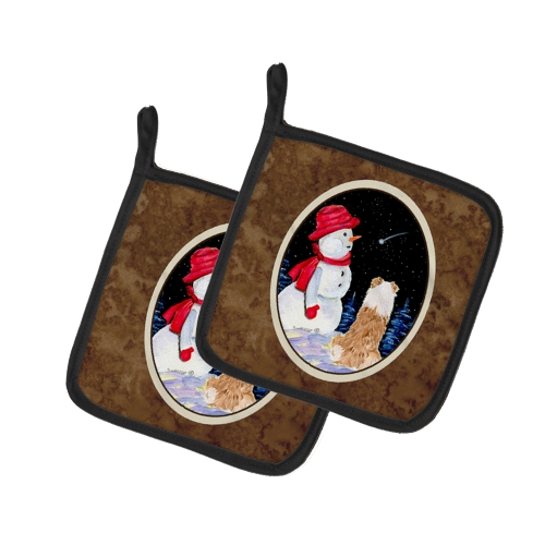 Caroline's Treasures SS8573PTHD Australian Shepherd Pair of Pot Holders, 7.5HX7.5W, multicolor