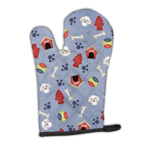 Caroline's Treasures BB4036OVMT Dog House Collection White Poodle Oven Mitt, Large, multicolor