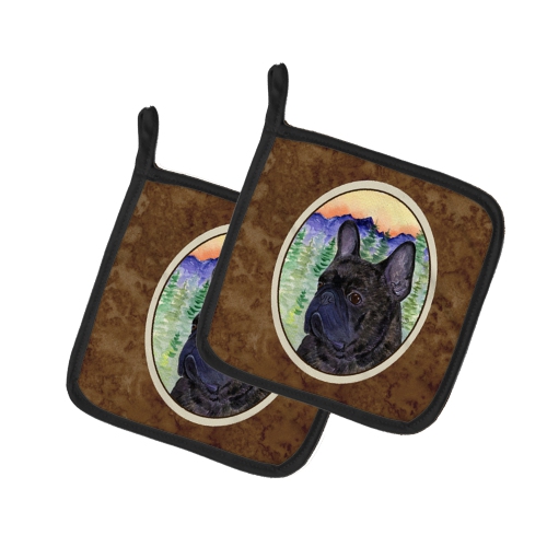 Caroline's Treasures SS8257PTHD French Bulldog Pair of Pot Holders, 7.5HX7.5W, multicolor