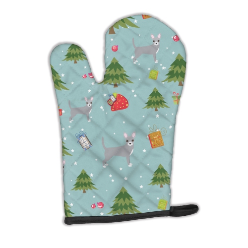 Caroline's Treasures BB4931OVMT Christmas Blue Chihuahua Oven Mitt, Large, multicolor