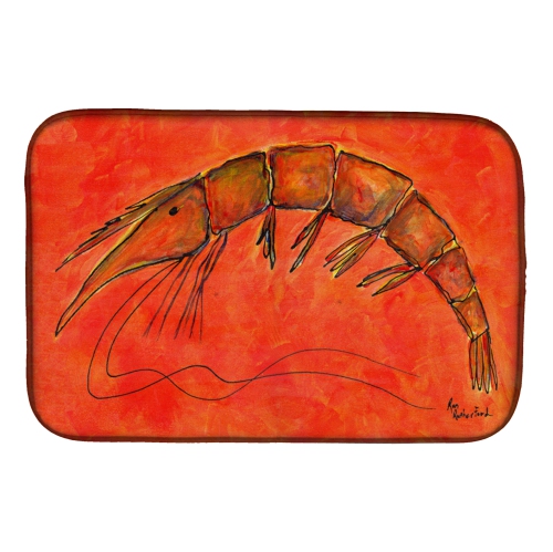 Caroline's Treasures RDR2012DDM Shrimp Dish Drying Mat, 14 x 21", multicolor