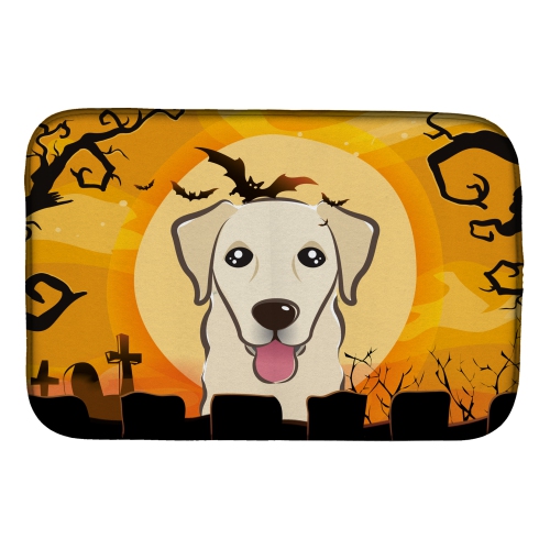 Caroline's Treasures BB1810DDM Halloween Golden Retriever Dish Drying Mat, 14 x 21", multicolor