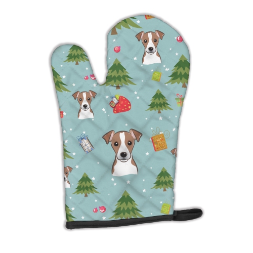 Caroline's Treasures BB5049OVMT Christmas Jack Russell Terrier Oven Mitt, Large, multicolor