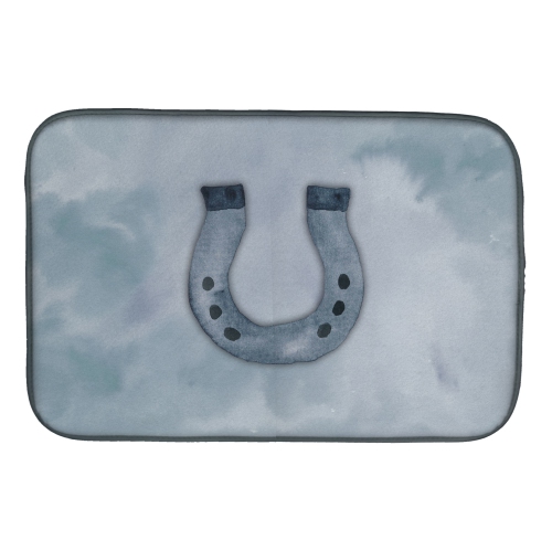 Caroline's Treasures BB7370DDM Horseshoe Watercolor Dish Drying Mat, 14 x 21", multicolor