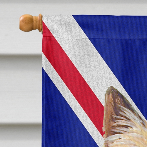 Multicolor Large Caroline's Treasures LH9472CHF Cairn Terrier with English Union Jack British Flag Flag Canvas House Size