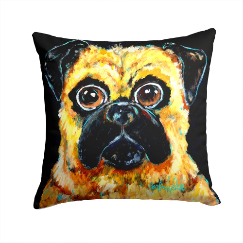 CAROLINE'S TREASURES  Mw1346Pw1414 Pug It Out Fabric Decorative Pillow, 14Hx14W, Multicolor