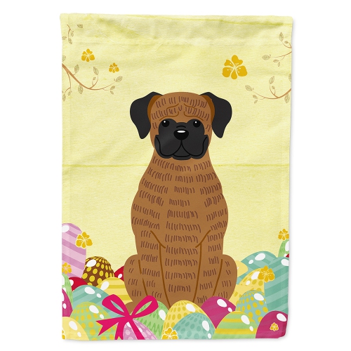 Caroline's Treasures BB6117CHF Easter Eggs Brindle Boxer Flag Canvas House Size, Large, multicolor