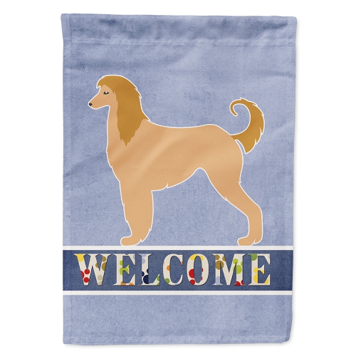 Caroline's Treasures BB5510CHF Afghan Hound Welcome Flag Canvas House Size, Large, multicolor