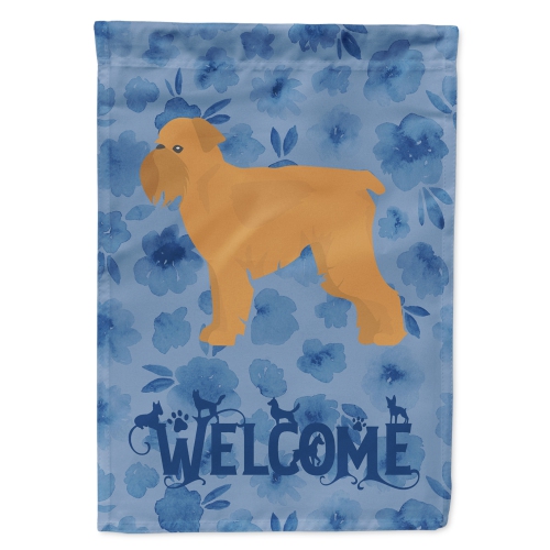 Caroline's Treasures CK5973CHF Brussels Griffon Welcome Flag Canvas House Size, Large, multicolor
