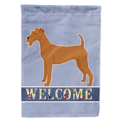 Caroline's Treasures CK3605CHF Irish Terrier Welcome Flag Canvas House Size, Large, multicolor
