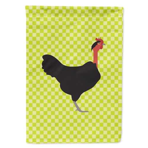Caroline's Treasures BB7665CHF Naked Neck Chicken Green Flag Canvas House Size, Large, multicolor