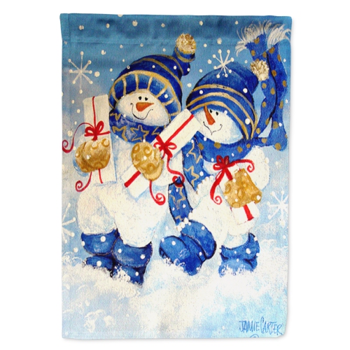 Caroline's Treasures PJC1014CHF Holiday Delivery Snowman Flag Canvas House Size, Large, multicolor
