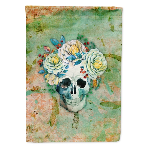 Caroline's Treasures BB5124GF Day of the Dead Skull with Flowers Flag Garden Size, Small, multicolor