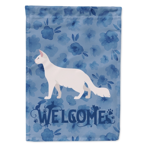 Caroline's Treasures CK4937CHF Oriental Longhair Cat Welcome Flag Canvas House Size, Large, multicolor