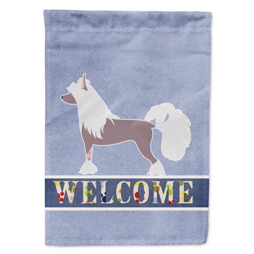 Caroline's Treasures BB5547GF Chinese Crested Welcome Flag Garden Size, Small, multicolor