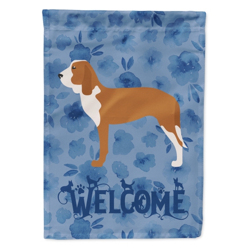 Caroline's Treasures CK6118CHF Spanish Hound Welcome Flag Canvas House Size, Large, multicolor