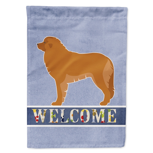 Caroline's Treasures BB5562CHF Leonberger Welcome Flag Canvas House Size, Large, multicolor