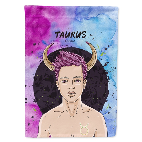 Caroline's Treasures BB7318CHF Taurus Zodiac Sign Flag Canvas House Size , Large, multicolor