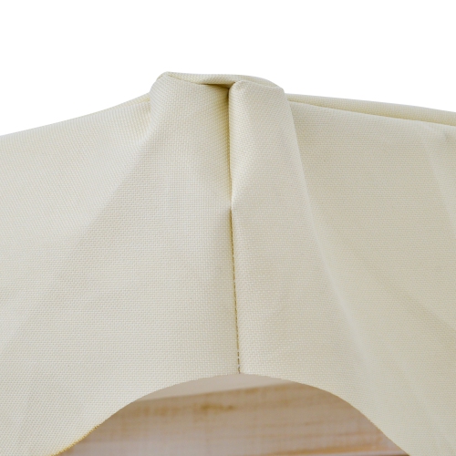 Outsunny 2 Seater Patio Swing with Stand, Canopy and Cushion, Outdoor Swing Chair Wooden Swinging Bench