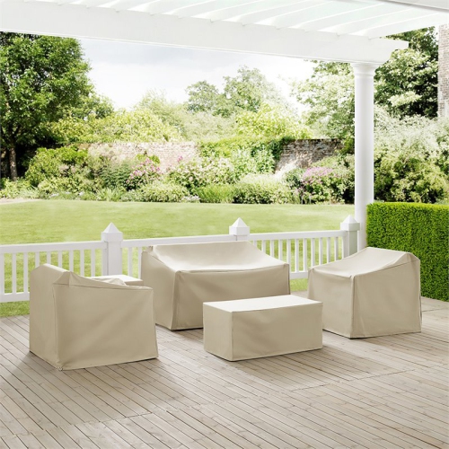 Ensemble de housse pour causeuse de jardin Crosley, havane, 5 pièces