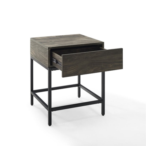 Crosley Jacobsen 1 Drawer End Table in Brown Ash