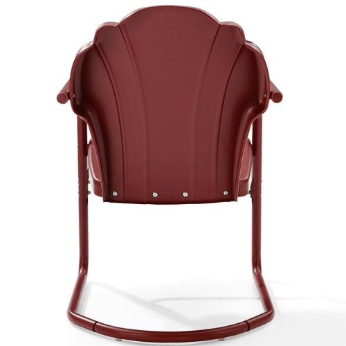 Crosley Tulip Metal Patio Chair in Red