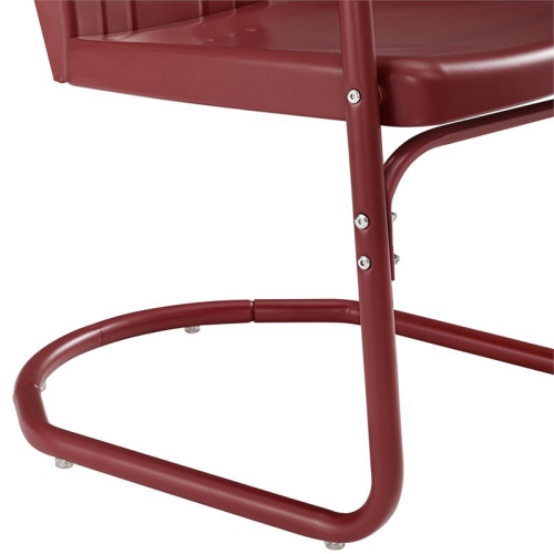 Crosley Tulip Metal Patio Chair in Red