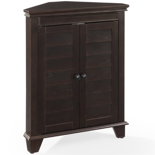 Crosley Lydia 2 Door Corner Storage Cabinet in Espresso