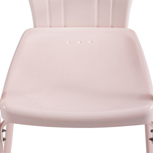Crosley Tulip Metal Patio Chair in Pink