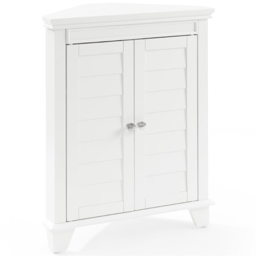 Crosley Lydia 2 Door Corner Storage Cabinet in White