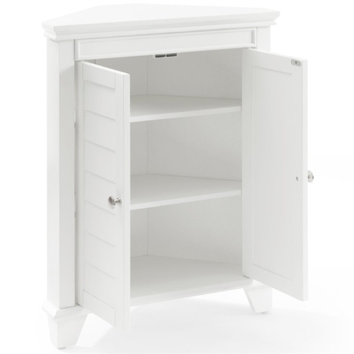 Crosley Lydia 2 Door Corner Storage Cabinet in White