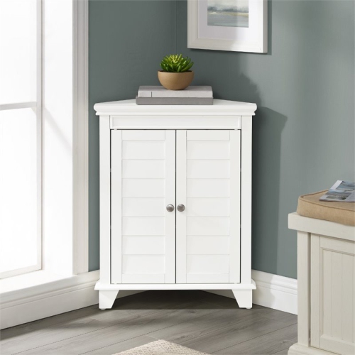 Crosley Lydia 2 Door Corner Storage Cabinet in White