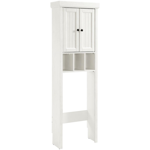CROSLEY FURNITURE  Seaside 2 Door Spacesaver In Distressed In White