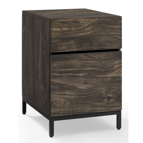 CROSLEY FURNITURE  Jacobsen Modern Wood File Cabinet In Brown/black