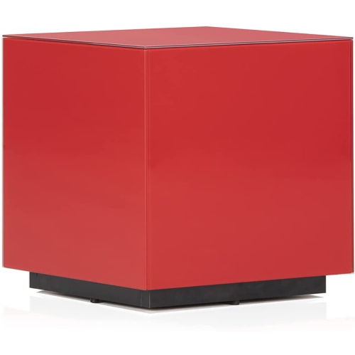 SONOROUS STB-45 All Glass Cube Side Table / Night Stand - Scarlet Red
