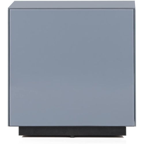 SONOROUS STB-45 All Glass Cube Side Table / Night Stand - Gray Ash