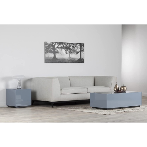 SONOROUS CTB-120 All Glass Coffee Table / Center Table - Gray Ash