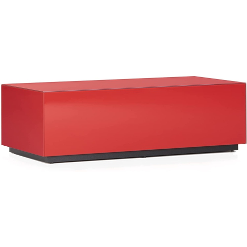 SONOROUS  Ctb-120 All Glass Coffee Table / Center Table - Scarlet (Limited Edition) In Red