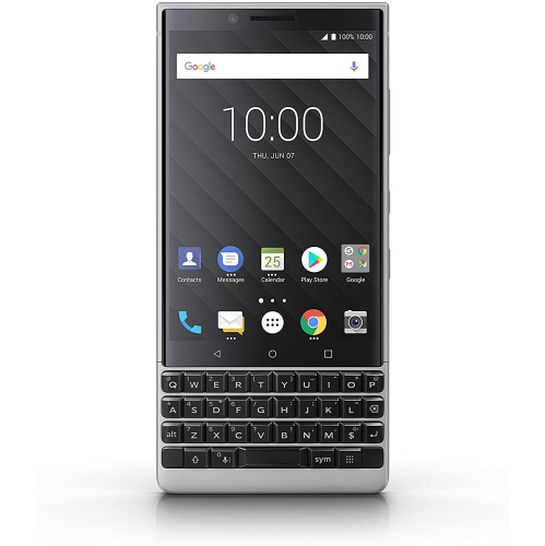 Blackberry Key 2 64GB - GSM Unlocked Smartphone - Silver - International Model - Open Box