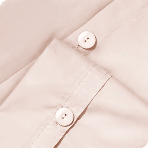 Bare Home 100% Organic Cotton Duvet Cover Set - Crisp Percale Weave - Lightweight & Breathable - Dusty Pink, King/California King